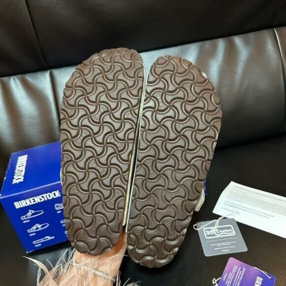 Birkenstock Boston Taupe Suede Clog Sandal - Picture 6 of 6